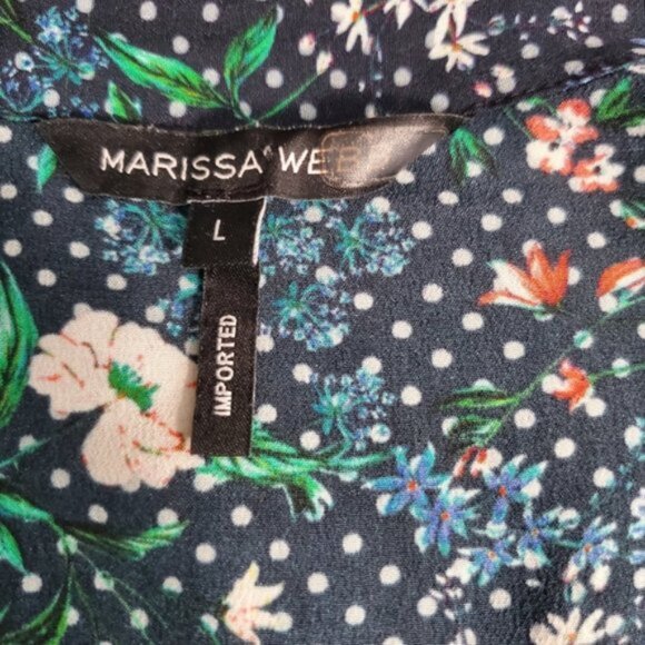 Marissa Webb Silk Floral Scarlet Print Dress sz L - Picture 9 of 15